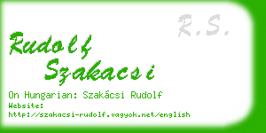 rudolf szakacsi business card